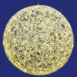 Luces De Navidad>DecoWoerner Bola 3D De Fibra De Vidrio Con Luz IP67, 50 Cm Ø blanco