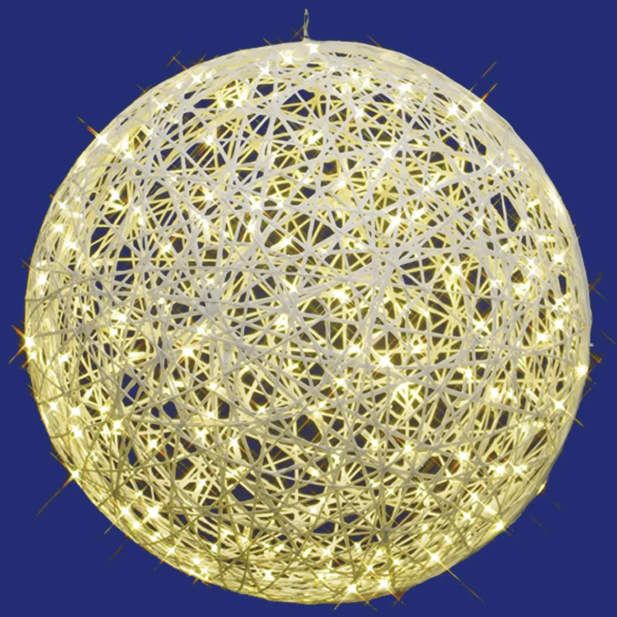 Luces De Navidad>DecoWoerner Bola 3D De Fibra De Vidrio Con Luz IP67, 50 Cm Ø blanco