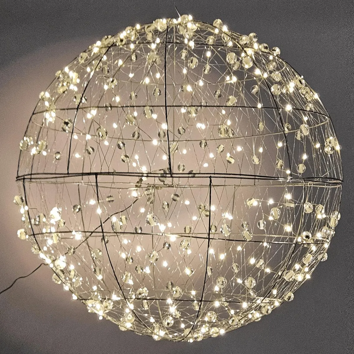 Luz Decorativa|Decoración Navideña Xxl>DecoWoerner Bola De Alambre Con Luz LED Ø 60 Cm plata