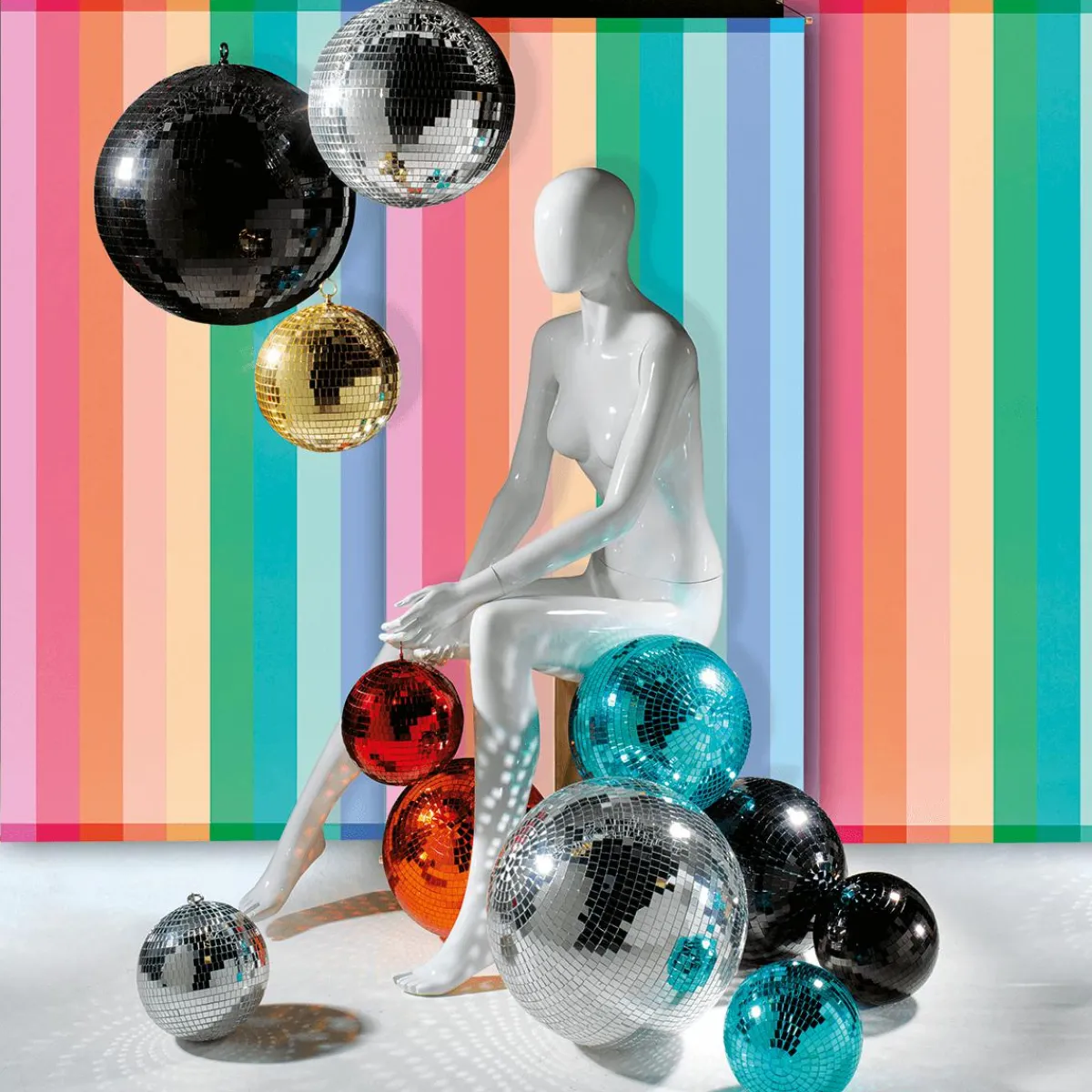 Decoración Temática>DecoWoerner Bola De Discoteca Roja, Ø 30 Cm rojo