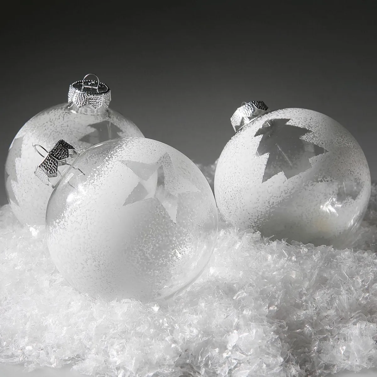 Bolas De Navidad>DecoWoerner Bola De Navidad De Vidrio 6 Cm, Blanca, 10 Piezas transparente
