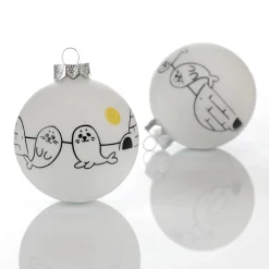 Bolas De Navidad>DecoWoerner Bola De Navidad De Vidrio "Ártico" 8 Cm, 12 Piezas blanco