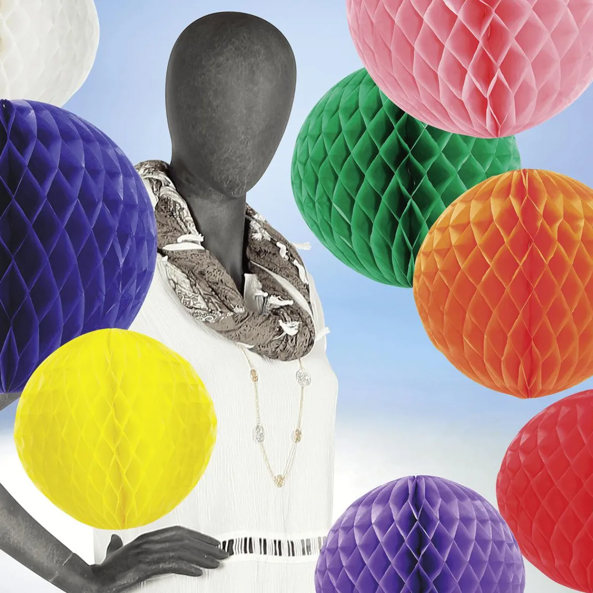 Decoración Temática>DecoWoerner Bola De Nido De Abeja , Ignífuga, B1 40 Cm Ø verde