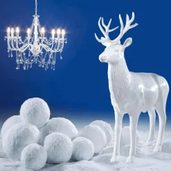 Decoración De Invierno|Decoración Navideña Xxl>DecoWoerner Bola De Nieve Decorativa, Ø 50 Cm blanco