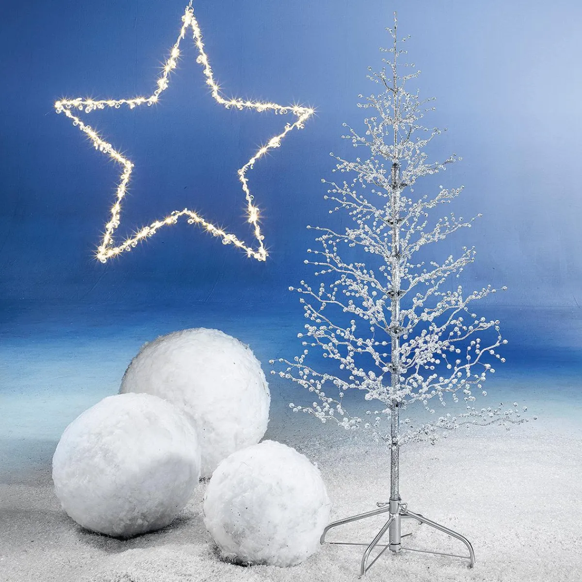 Decoración De Invierno|Decoración Navideña Xxl>DecoWoerner Bola De Nieve Decorativa, Ø 50 Cm blanco