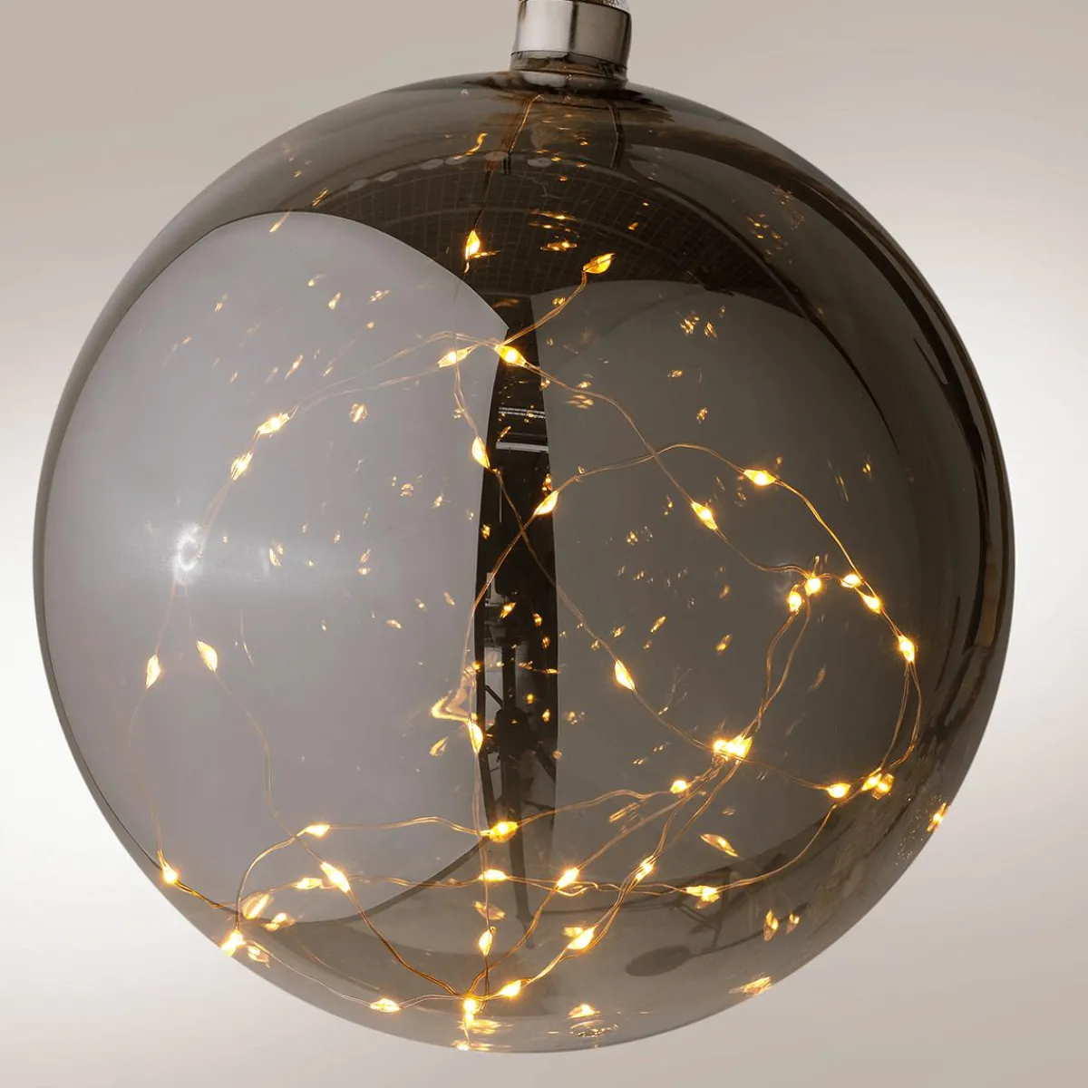 Luces De Navidad>DecoWoerner Bola Micro LED Con Batería, Ø 14 Cm negro