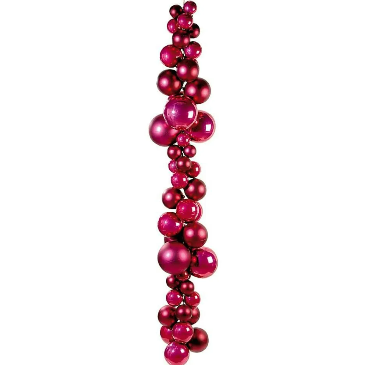 Bolas De Navidad>DecoWoerner Bolas De Navidad Brillantes De Color Baya, De Plástico Ignífugo, 10 Cm Ø - 6 Unidades. rojo