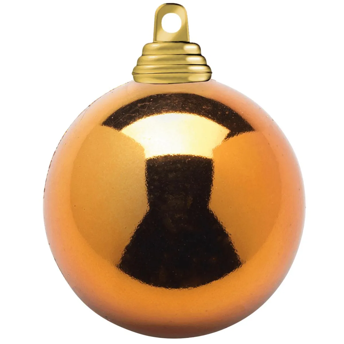 Bolas De Navidad>DecoWoerner Bolas De Navidad De Cobre, Brillantes, De Plástico Ignífugo, 6 Cm Ø - 24 Piezas naranja