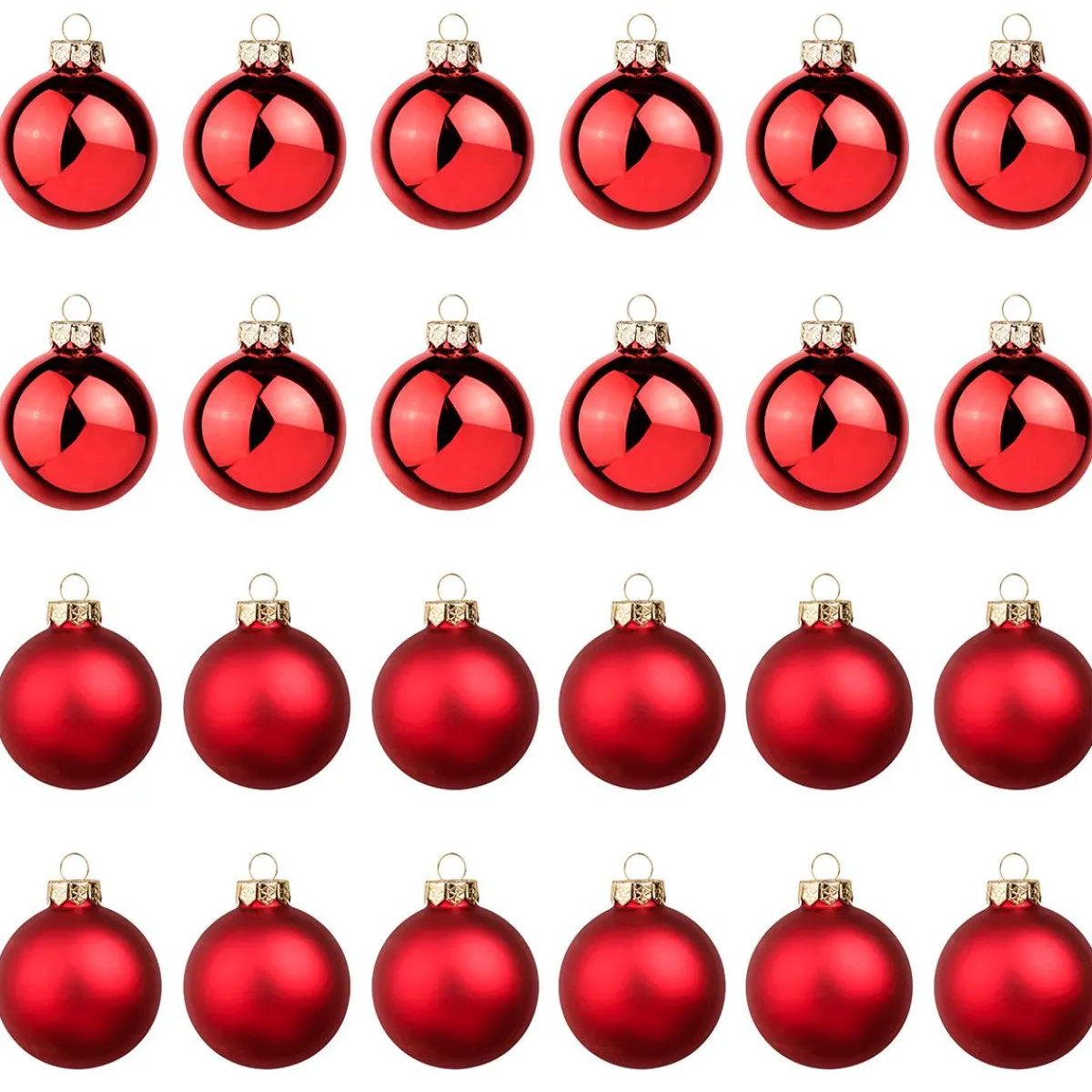 Bolas De Navidad>DecoWoerner Bolas De Navidad De Cristal 6 Cm Ø - 24 Piezas rojo