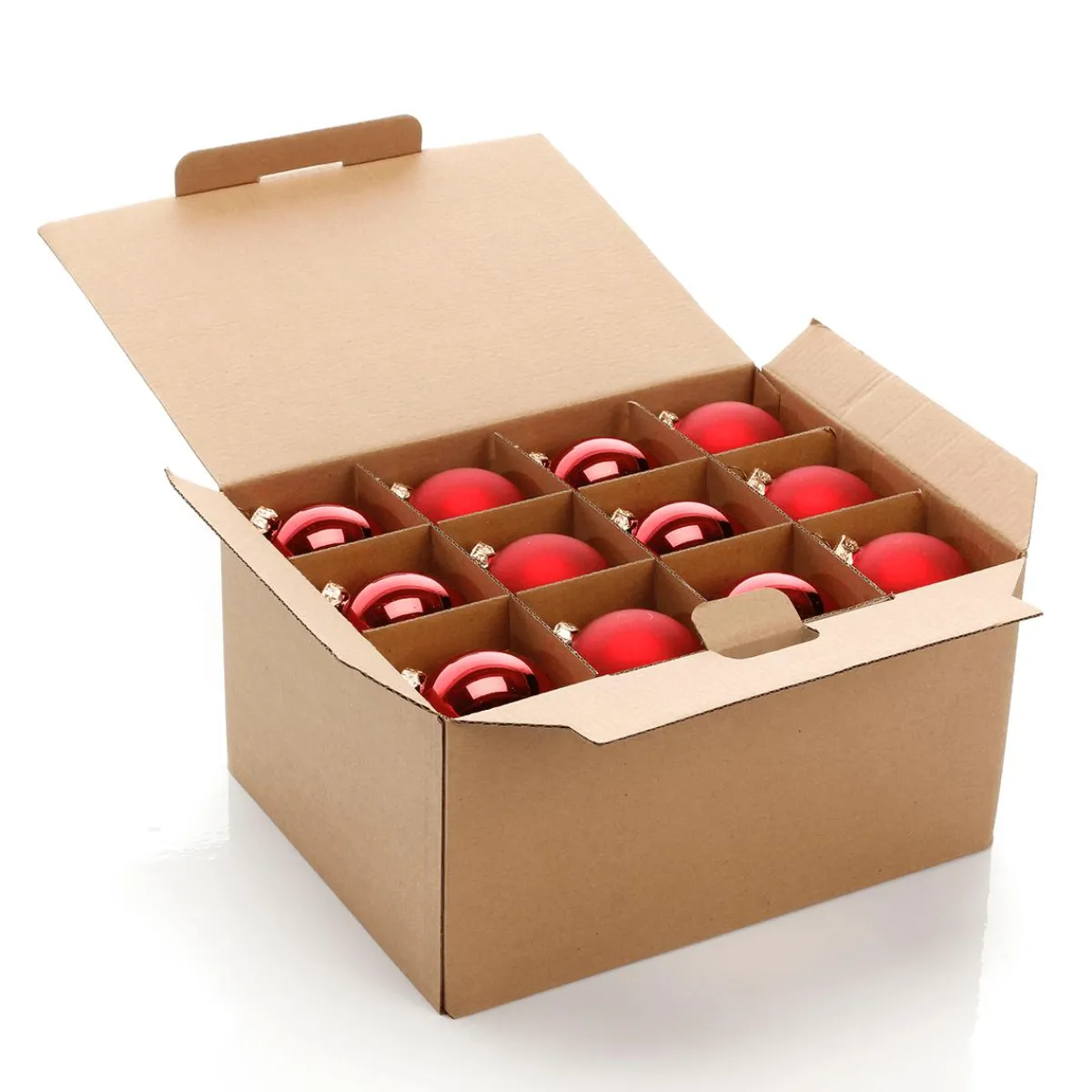 Bolas De Navidad>DecoWoerner Bolas De Navidad De Cristal 6 Cm Ø - 24 Piezas rojo