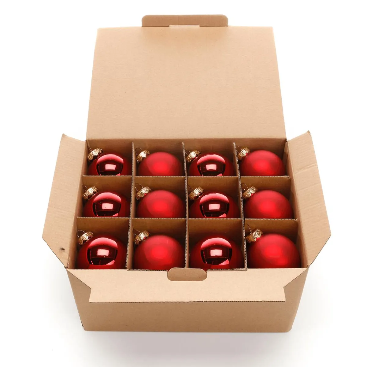 Bolas De Navidad>DecoWoerner Bolas De Navidad De Cristal 6 Cm Ø - 24 Piezas rojo