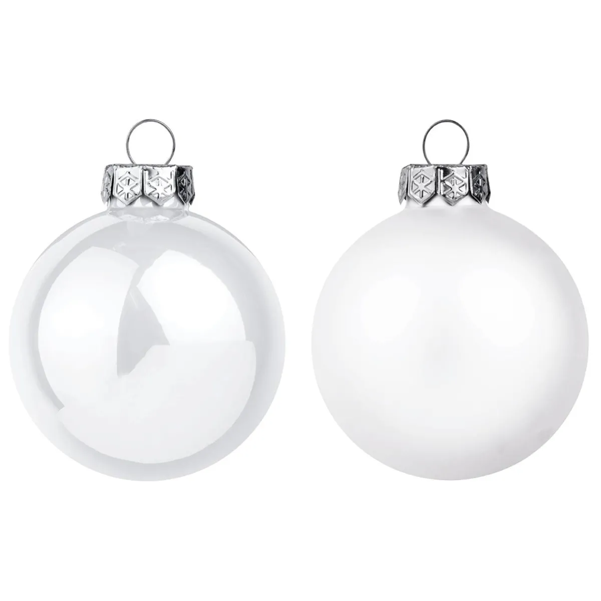 Bolas De Navidad>DecoWoerner Bolas De Navidad De Cristal 6 Cm Ø - 24 Piezas blanco