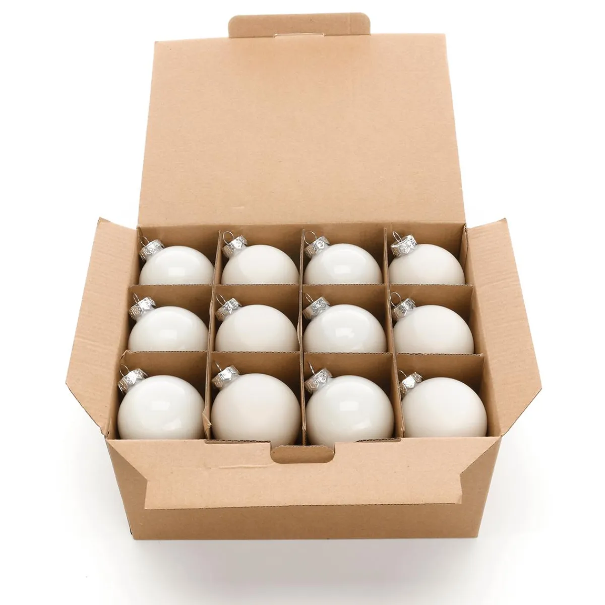 Bolas De Navidad>DecoWoerner Bolas De Navidad De Cristal 6 Cm Ø - 24 Piezas blanco