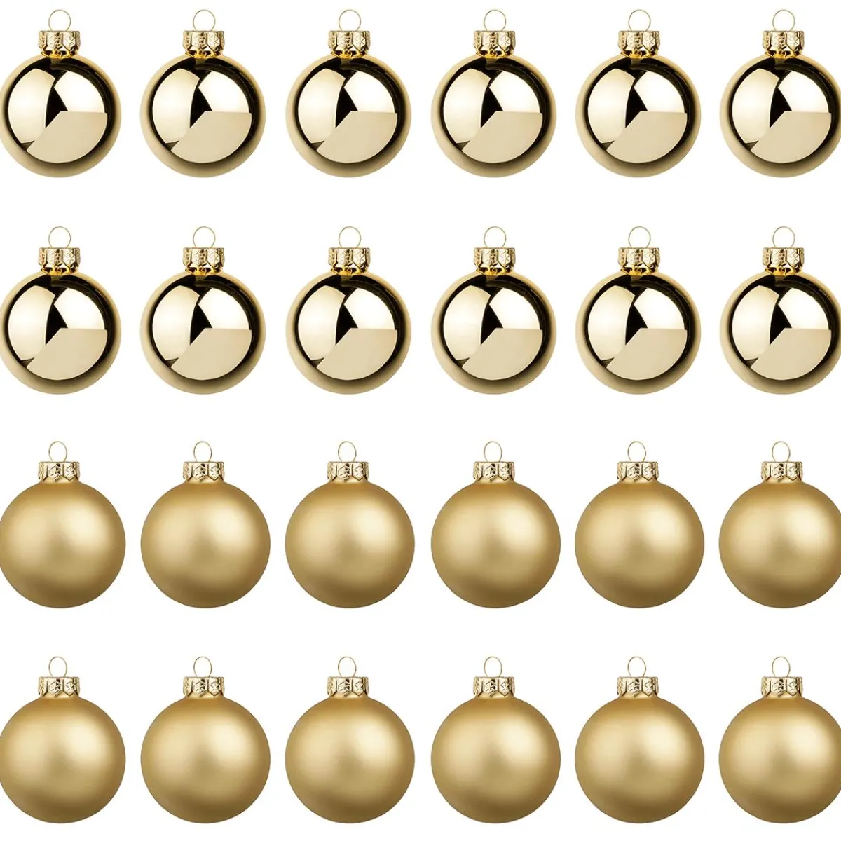 Bolas De Navidad>DecoWoerner Bolas De Navidad De Cristal Dorado 6 Cm Ø - 24 Piezas oro