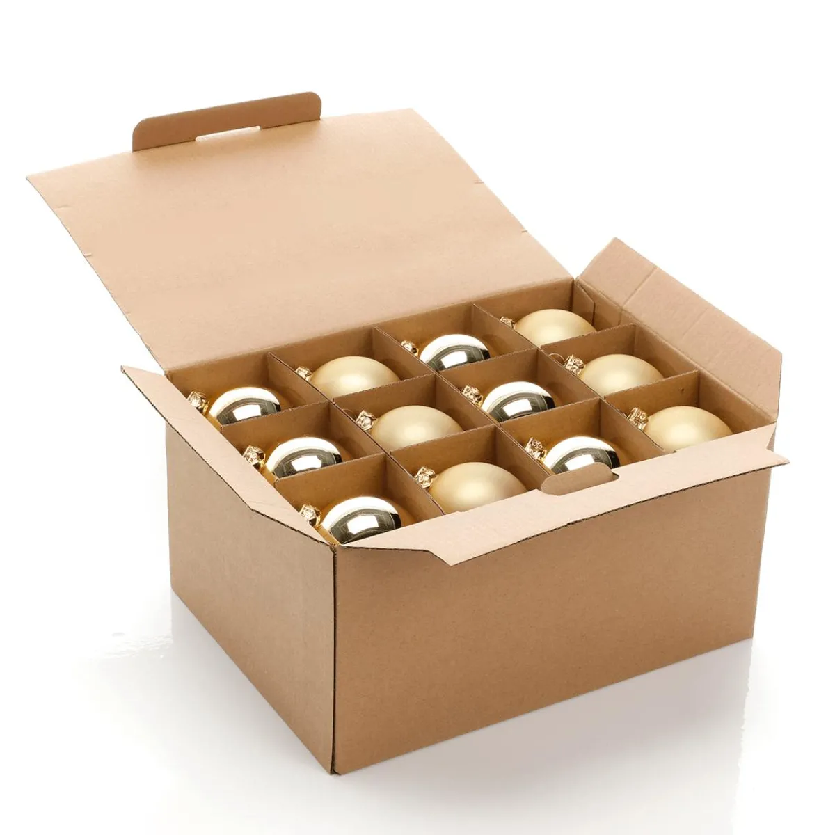 Bolas De Navidad>DecoWoerner Bolas De Navidad De Cristal Dorado 6 Cm Ø - 24 Piezas oro