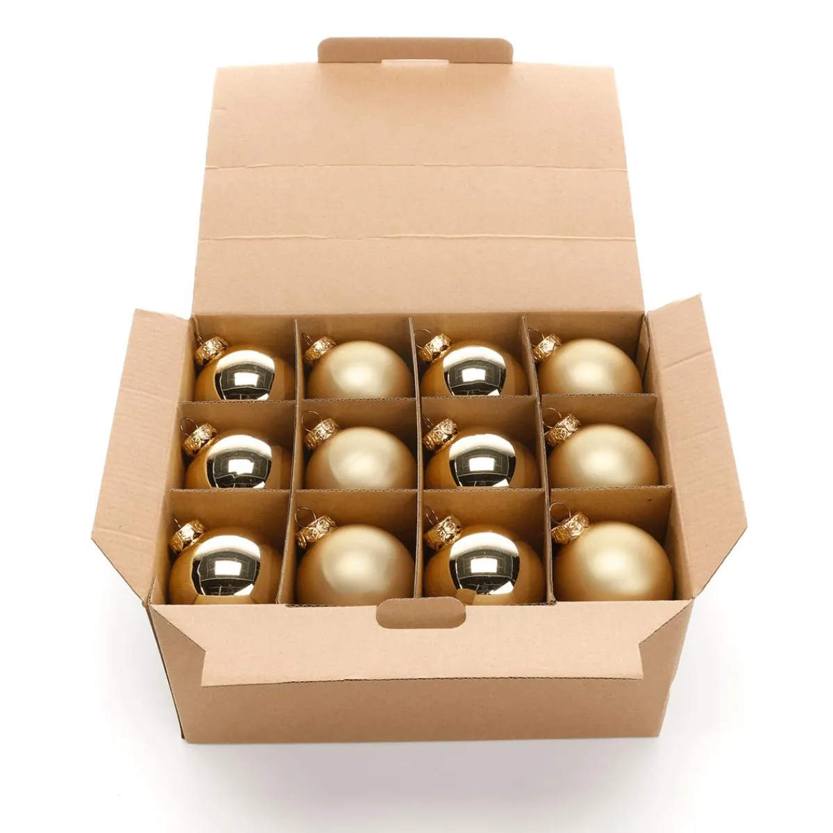 Bolas De Navidad>DecoWoerner Bolas De Navidad De Cristal Dorado 6 Cm Ø - 24 Piezas oro