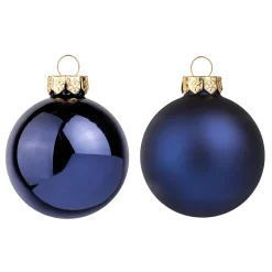 Bolas De Navidad>DecoWoerner Bolas De Navidad De Cristal Noche 8 Cm Ø - 12 Piezas azul