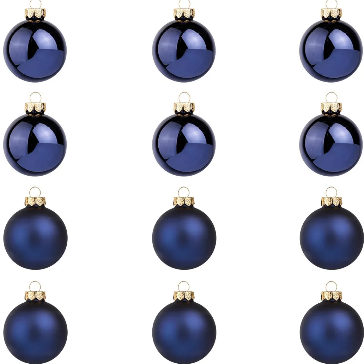 Bolas De Navidad>DecoWoerner Bolas De Navidad De Cristal Noche 8 Cm Ø - 12 Piezas azul