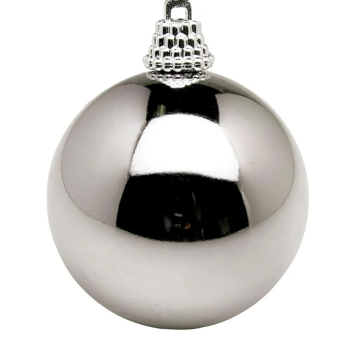 Bolas De Navidad>DecoWoerner Bolas De Navidad De Plástico Acero Brillante, 6 Cm Ø - 24 Piezas Gris