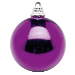Bolas De Navidad>DecoWoerner Bolas De Navidad De Plástico Brillante De Color Púrpura, 6 Cm Ø - 24 Piezas violeta