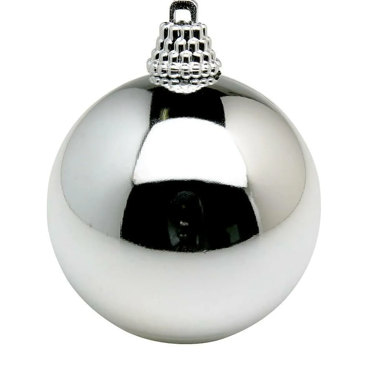 Bolas De Navidad>DecoWoerner Bolas De Navidad De Plástico Plateado Brillante, 6 Cm Ø - 24 Piezas plata