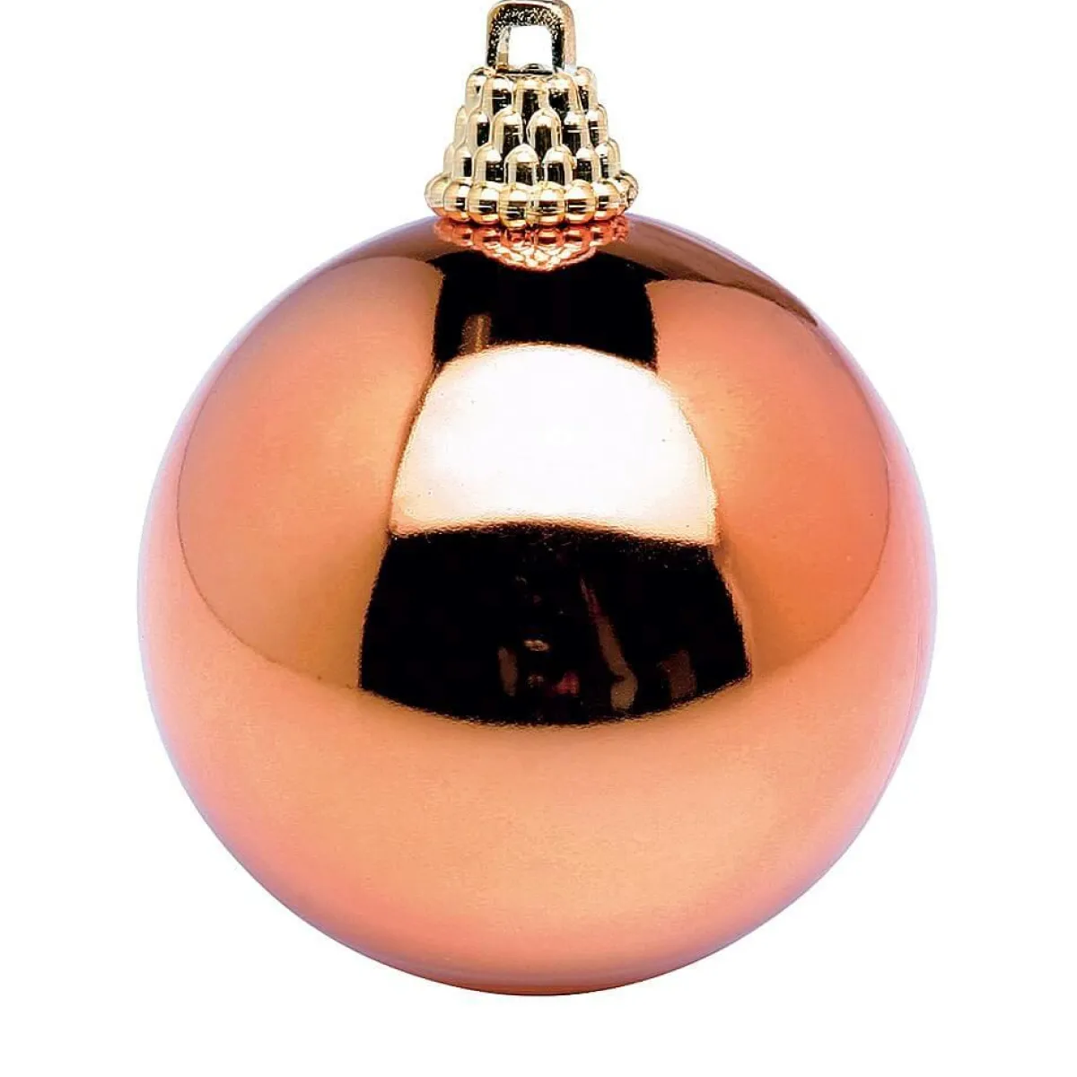 Bolas De Navidad>DecoWoerner Bolas De Navidad De Plástico Cobre Brillante, 6 Cm Ø - 24 Piezas rojo