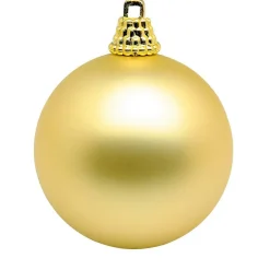 Bolas De Navidad>DecoWoerner Bolas De Navidad De Plástico Dorado, 10 Cm Ø - 6 Piezas oro