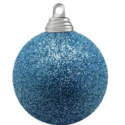 Bolas De Navidad>DecoWoerner Bolas De Navidad De Plástico Con Purpurina En Color Vaquero, 6 Cm Ø - 6 Piezas azul