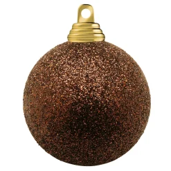 Bolas De Navidad>DecoWoerner Bolas De Navidad De Plástico Con Purpurina En Color Moca marrón