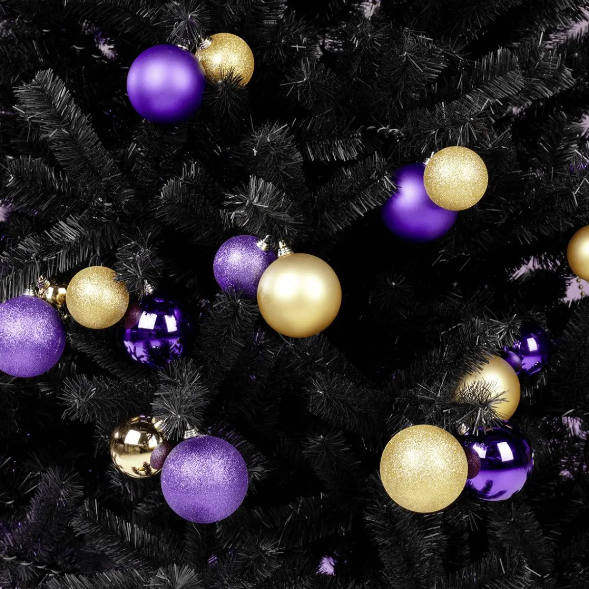Bolas De Navidad>DecoWoerner Bolas De Navidad De Plástico Con Purpurina, 6 Cm Ø - 6 Piezas violeta