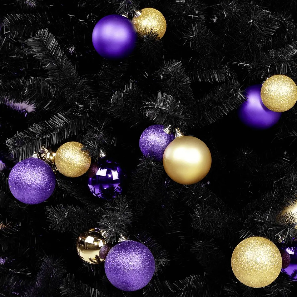 Bolas De Navidad>DecoWoerner Bolas De Navidad De Plástico Con Purpurina, 6 Cm Ø - 6 Piezas violeta