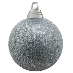 Bolas De Navidad>DecoWoerner Bolas De Navidad De Plástico Con Purpurina De 6 Cm De Diámetro - 6 Piezas plata