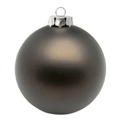 Bolas De Navidad>DecoWoerner Bolas De Navidad De Plástico Sin Costura, Mate Ø 10 Cm marrón