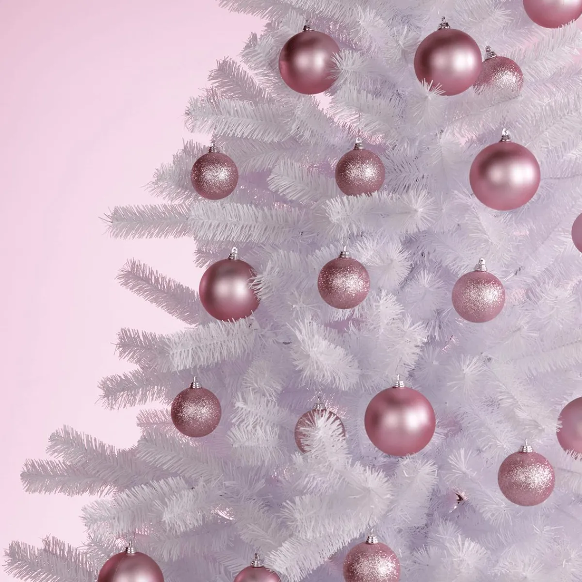 Bolas De Navidad>DecoWoerner Bolas De Navidad De Plástico Ignífugo Mate rosa