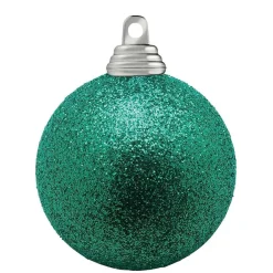 Bolas De Navidad>DecoWoerner Bolas De Navidad De Purpurina En Plástico Agua, 6 Cm Ø - 6 Piezas verde