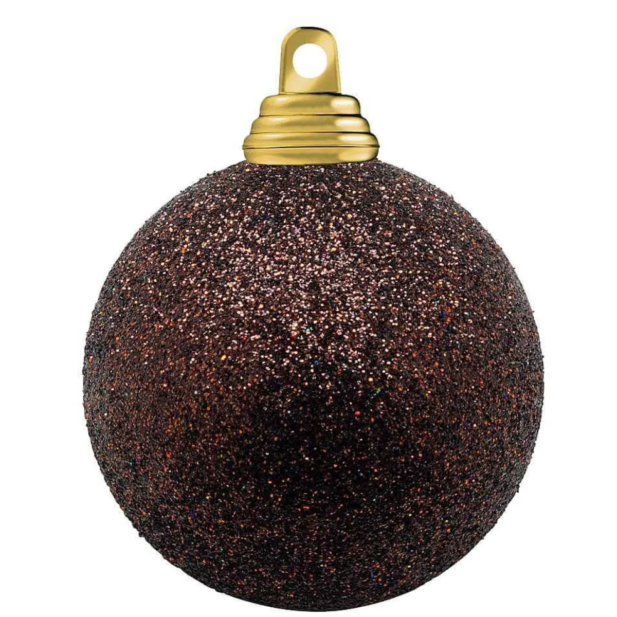 Bolas De Navidad>DecoWoerner Bolas De Navidad De Purpurina En Plástico Chocolate, 6 Cm Ø - 6 Piezas marrón