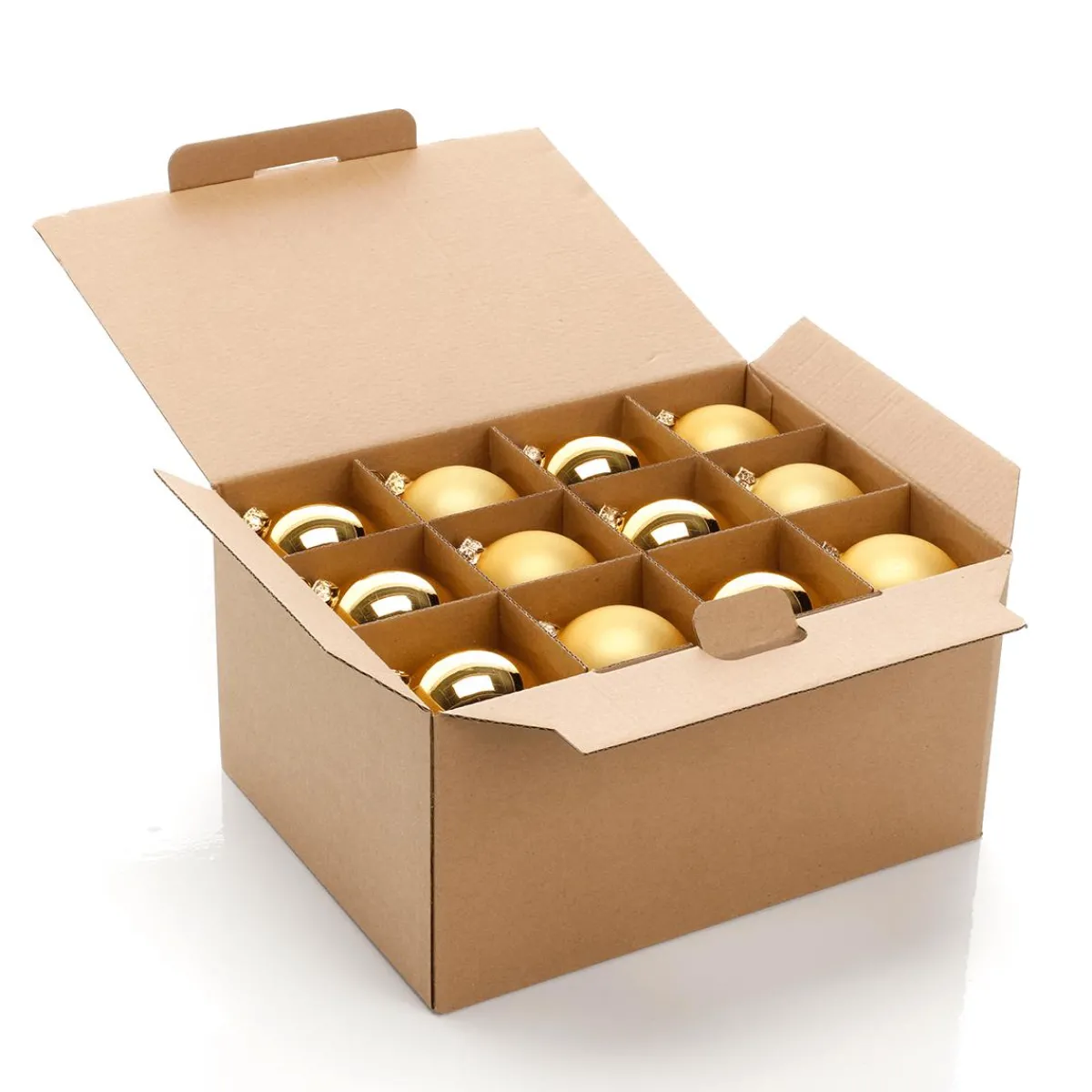 Bolas De Navidad>DecoWoerner Bolas De Navidad De Vidrio Dorado Oscuro 6 Cm Ø - 24 Piezas oro