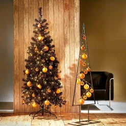Bolas De Navidad>DecoWoerner Bolas De Navidad Mates Y Cobrizas De Plástico Ignífugo B1, Ø 6 Cm - 24 Uds naranja