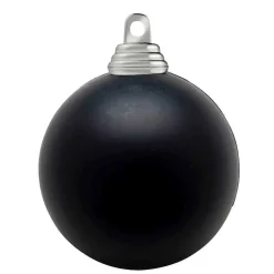 Bolas De Navidad>DecoWoerner Bolas De Navidad Negras, Mate, De Plástico Ignífugo, 6 Cm Ø - 24 Piezas negro