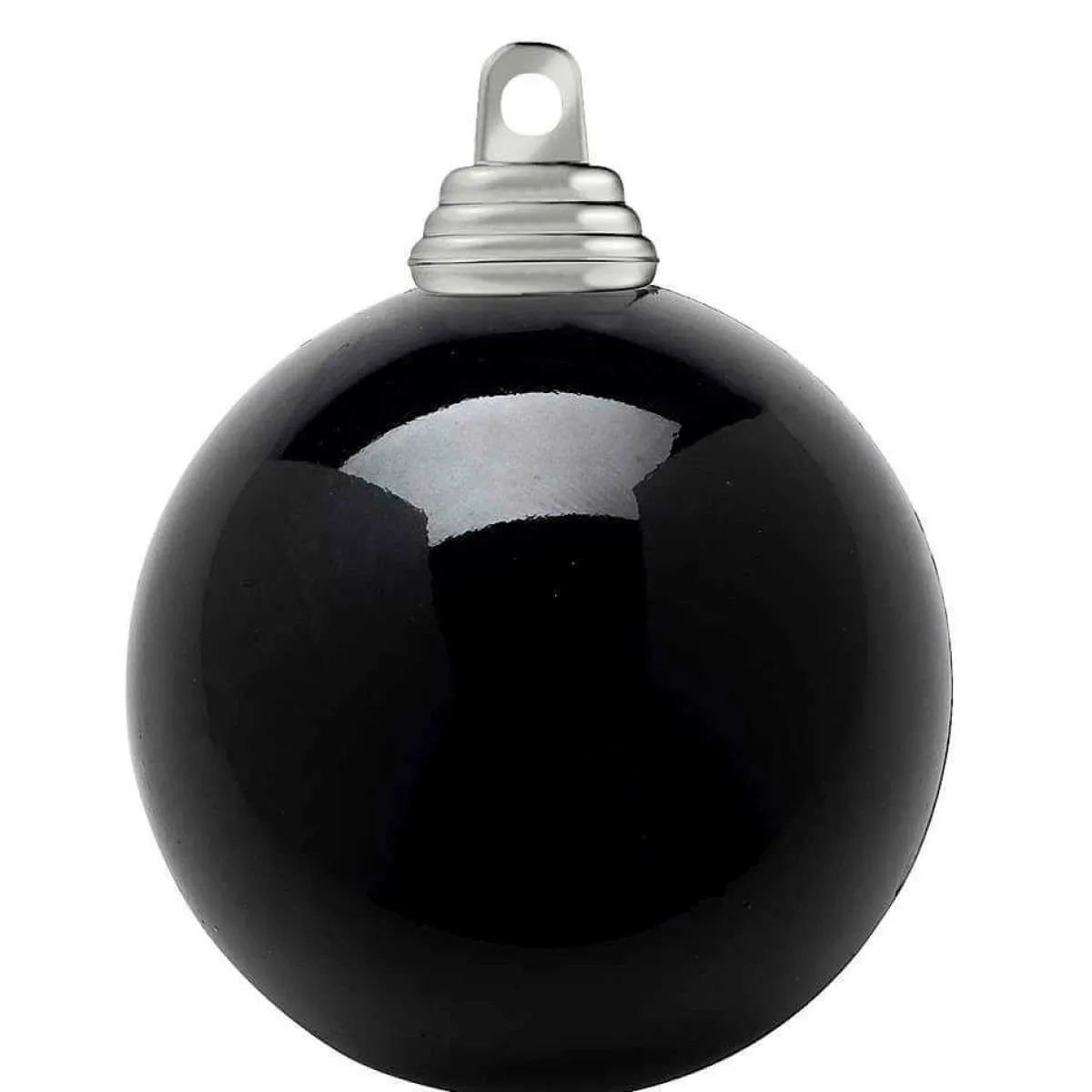 Bolas De Navidad>DecoWoerner Bolas De Navidad Negras Y Brillantes De Plástico Ignífugo De 6 Cm De Diámetro - 24 Unidades. negro