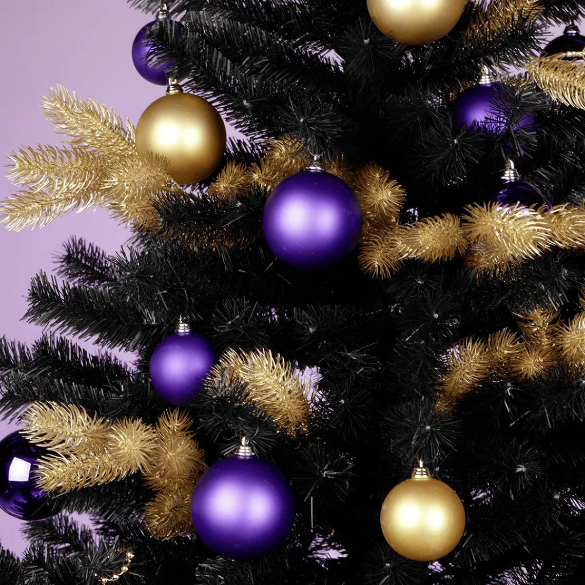 Bolas De Navidad>DecoWoerner Bolas De Navidad Púrpura, Mate, De Plástico Ignífugo, 6 Cm Ø - 24 Piezas violeta