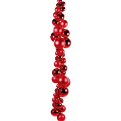 Bolas De Navidad>DecoWoerner Bolas De Navidad Rojas, Mate, De Plástico Ignífugo, 6 Cm Ø - 24 Piezas rojo