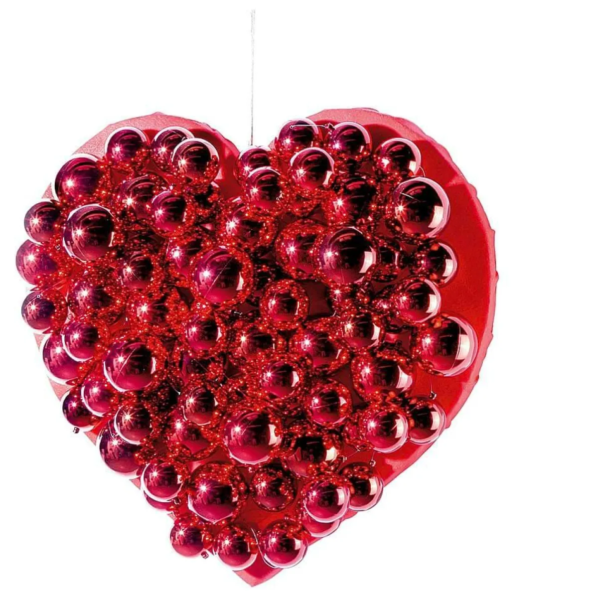 Bolas De Navidad>DecoWoerner Bolas De Navidad Rojas Oscuras Y Brillantes De Plástico Ignífugo De 6 Cm De Diámetro - 24 Unidades. rojo