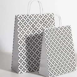 Bolsas De Regalo Y Bolsas Portátiles>DecoWoerner Bolsa De Papel "Adorno" 35 X 26 X 12 Cm negro