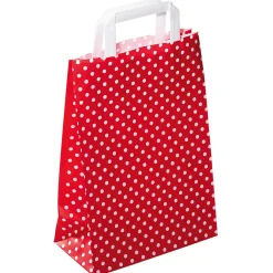 Bolsas De Regalo Y Bolsas Portátiles>DecoWoerner Bolsa De Papel Con Lunares 31 X 22 Cm Roja rojo