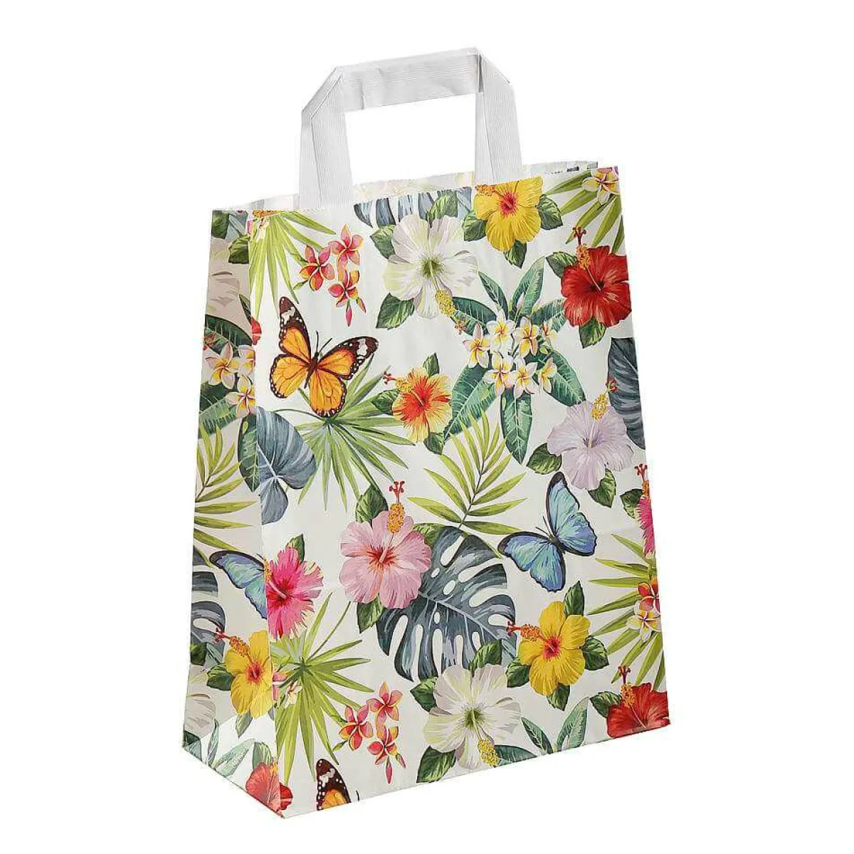 Bolsas De Regalo Y Bolsas Portátiles>DecoWoerner Bolsa De Papel Kraft "Tropical" 35 X 26 X 12 Cm multicolor