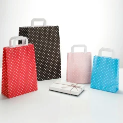 Bolsas De Regalo Y Bolsas Portátiles>DecoWoerner Bolsa De Papel Negra "Dots" 40 X 32 Cm 50 Unidades negro
