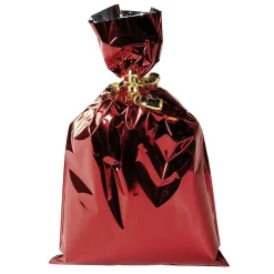 Bolsitas Con Cordón>DecoWoerner Bolsa De Regalos, Brillante, Color , 20 X 35 Cm rojo