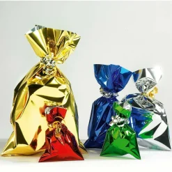 Bolsitas Con Cordón>DecoWoerner Bolsa De Regalos, Brillante, Color Dorado, 20 X 35 Cm oro