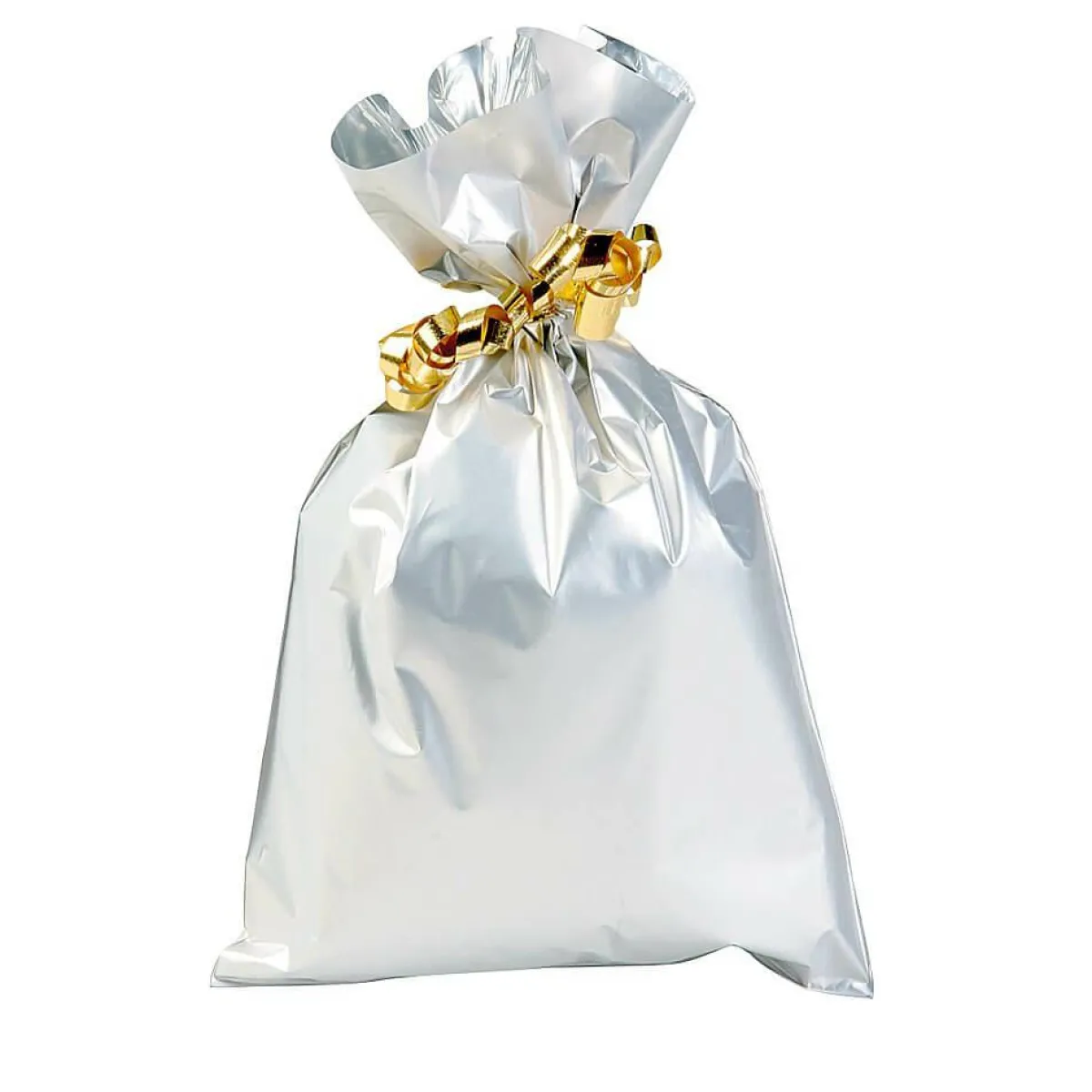 Bolsitas Con Cordón>DecoWoerner Bolsa De Regalos, Mate, , 15 X 25 Cm plata